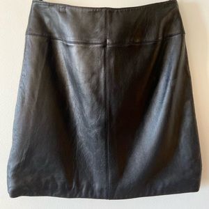 Leather mini-skirt